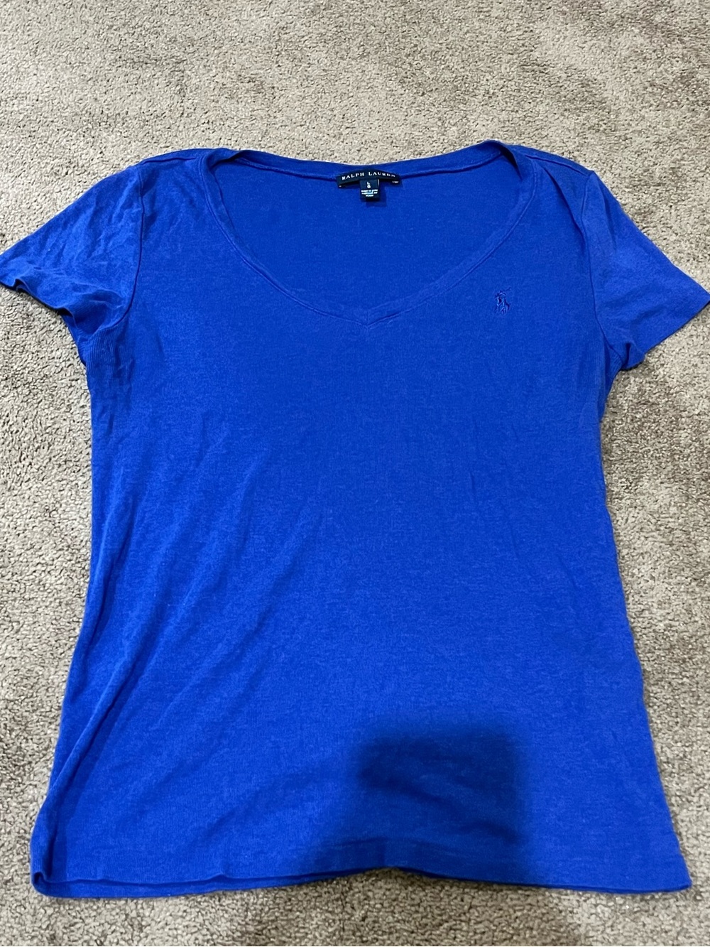 Ralph Lauren Women’s V-Neck Tee in Royal Blue